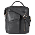 Ledertasche Herren klein schwarz