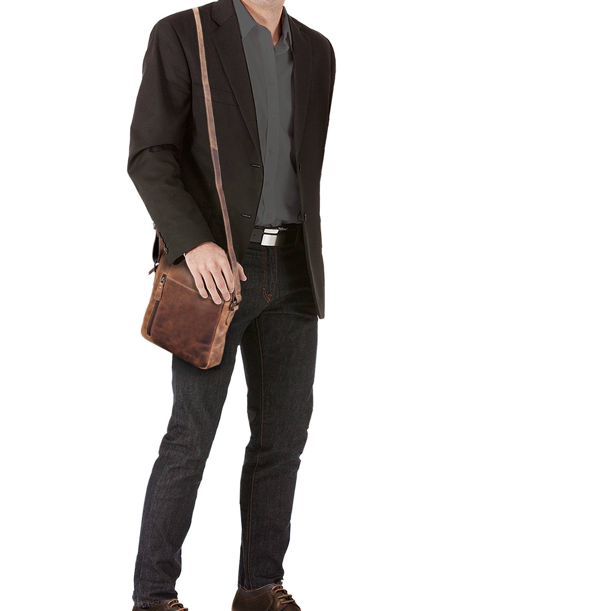 Herrentasche Leder klein