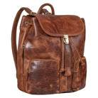 City Rucksack Damen Leder braun