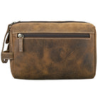 Große Waschtasche aus echtem Leder