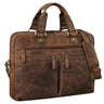 "Eugen" Bolsa De Cuero Con Asa Para Laptop 15,6" Vintage Maletín