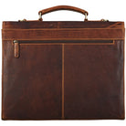 Leder Bürotasche rot braun Vintage mit Henkel