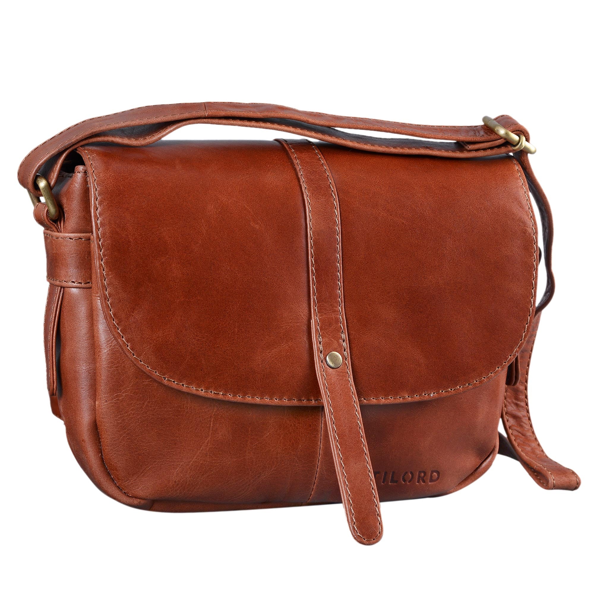 Braune Lederhandtasche Vintage Damen