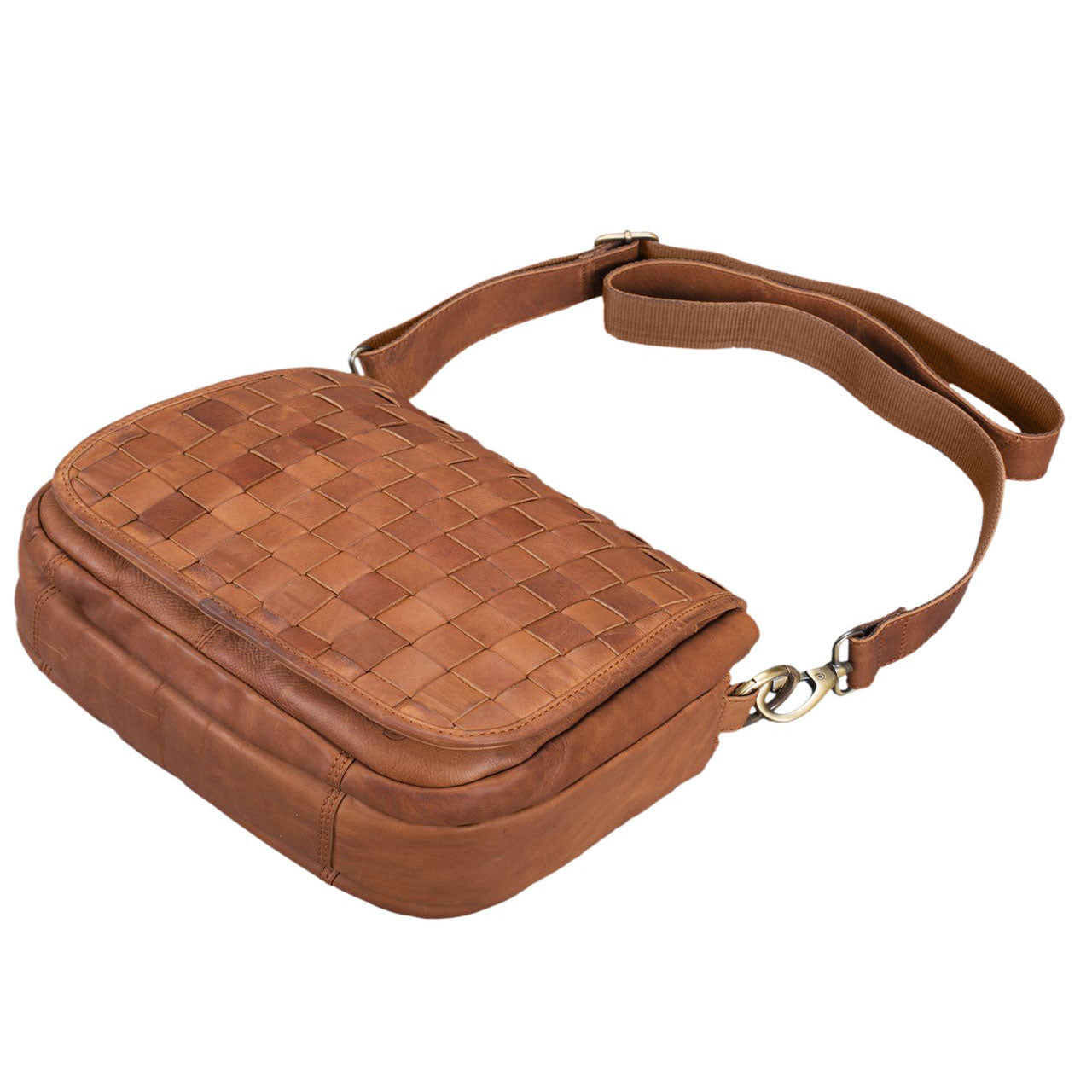 Lederhandtasche Damen geflochten Vintage