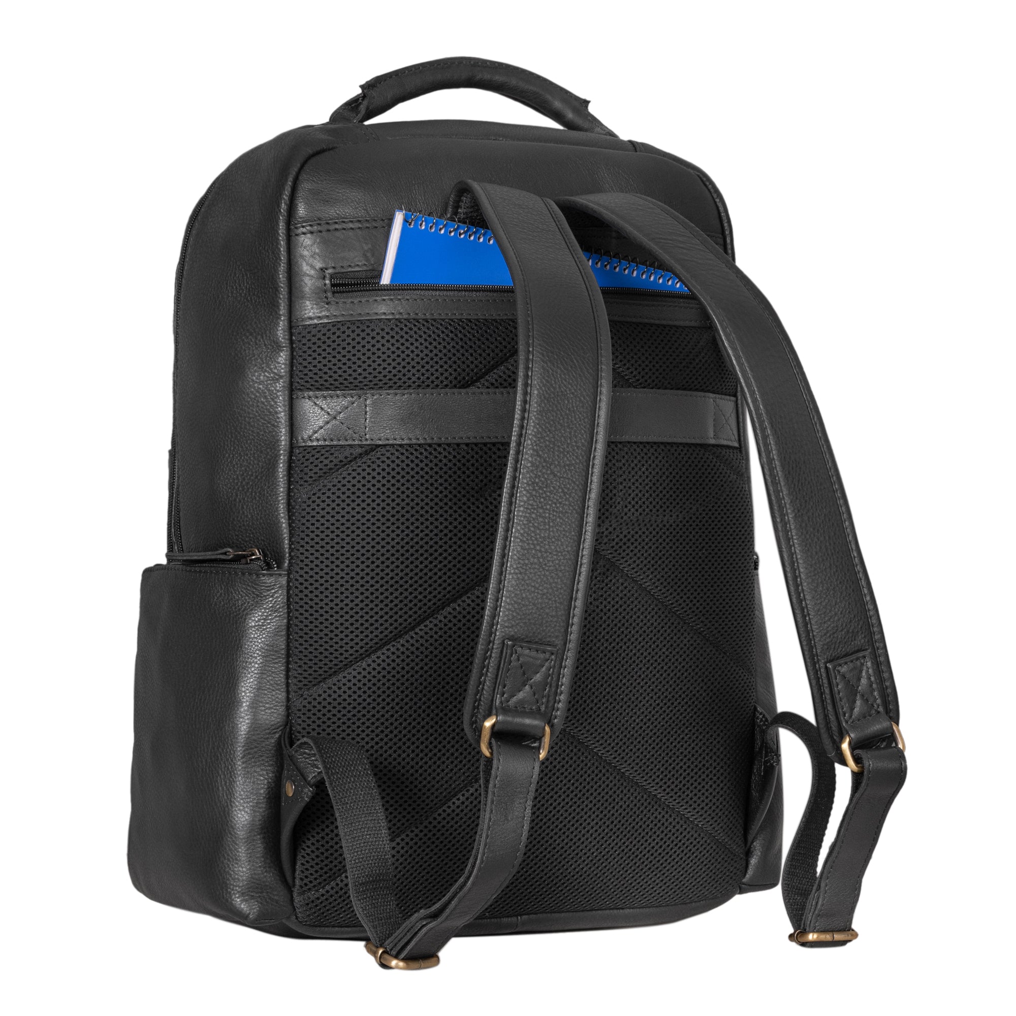 Rucksack Damen Leder schwarz