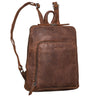 Vintage Rucksack Leder Damen klein braun