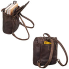 Brauner Leder Rucksack Vintage