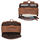 Leder Frauen Rucksack braun