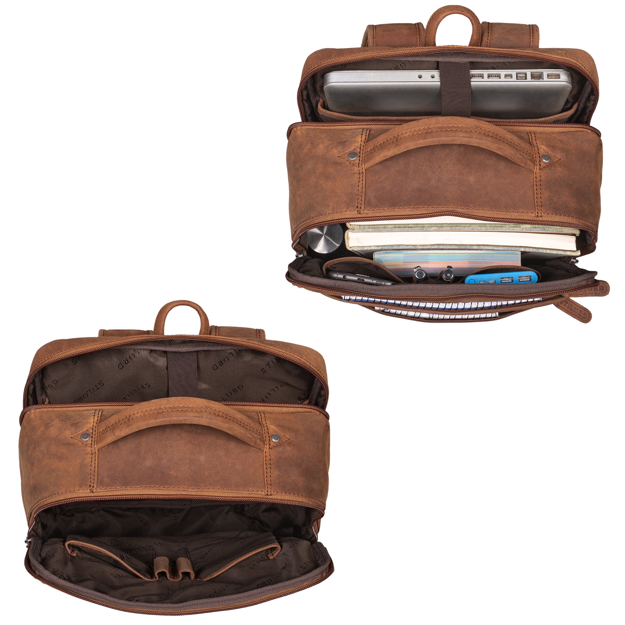 Leder Frauen Rucksack braun
