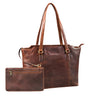 "Livia" Bolso Shopper de Cuero Grande para Mujer con Monedero