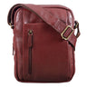 "Irving" Bolsa Vintage de Cuero Marrón Pequeña para Hombro 10.1"