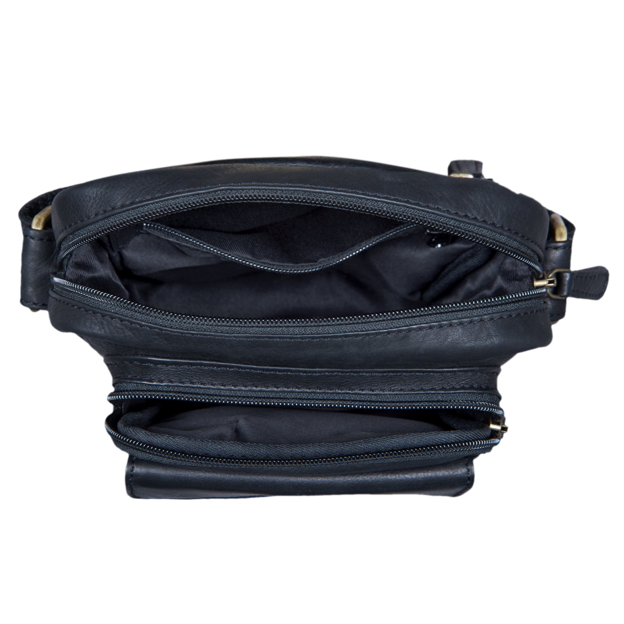 Schwarze Ledertasche Umhängetasche klein