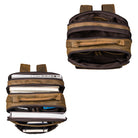 Großer brauner Rucksack Leder Vintage