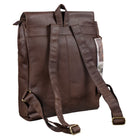 Retro Rucksack Leder dunkel braun