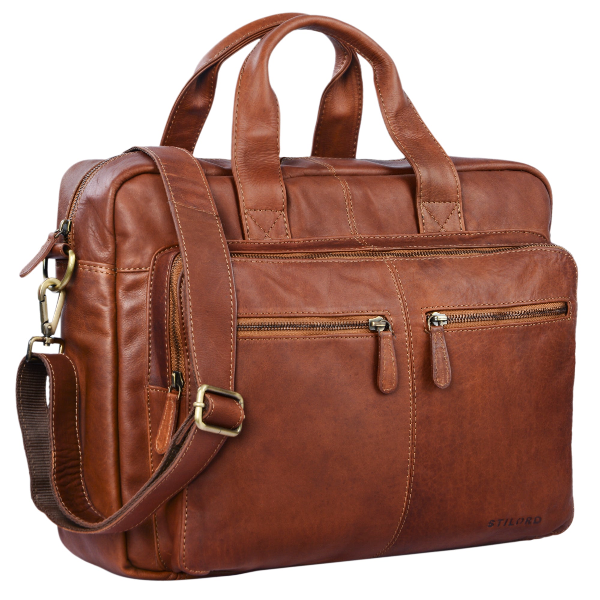 Ledertasche Herren Laptopfach 15.6 Zoll
