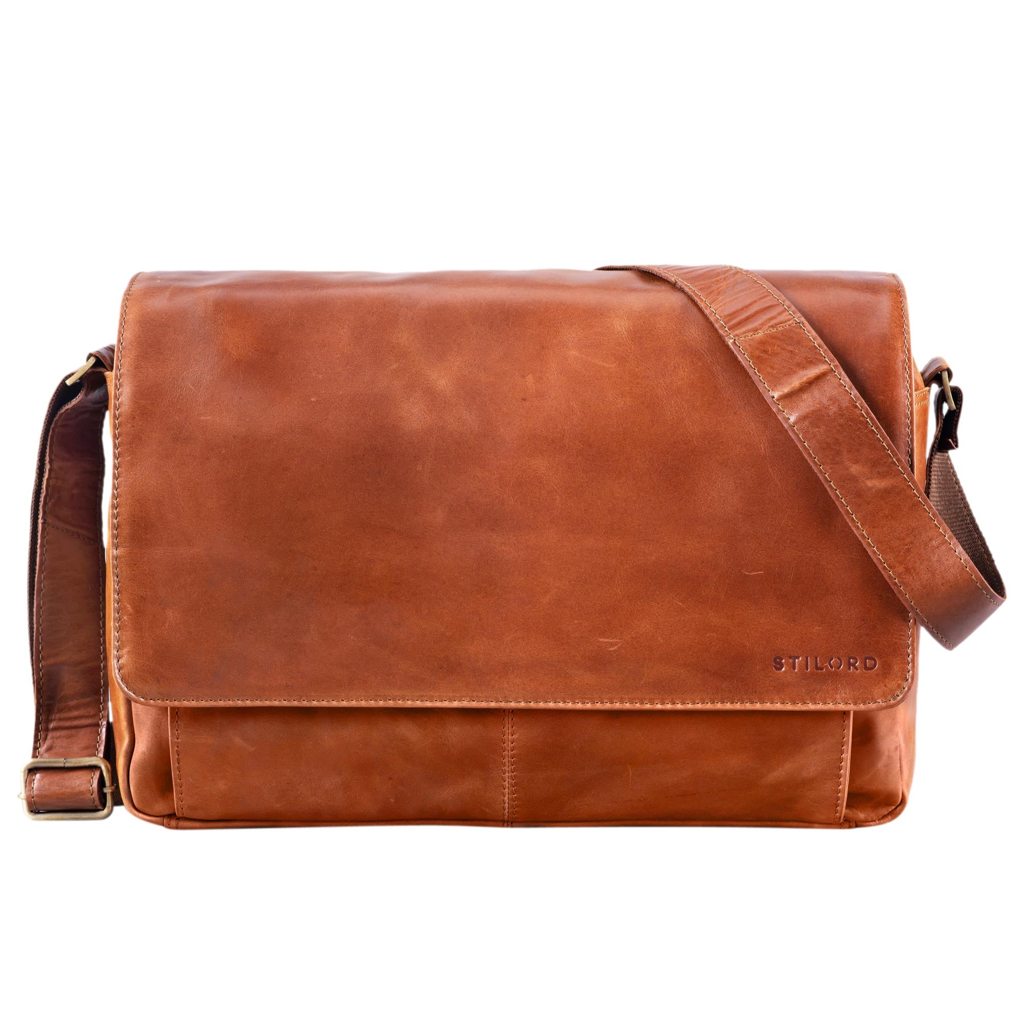 Elegante Umhängetasche Herren Leder braun