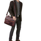 Notebooktasche Echtleder Herren Damen braun
