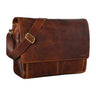 "Lonzo" Bolsa Vintage De Cuero De Búfalo Messenger Bag