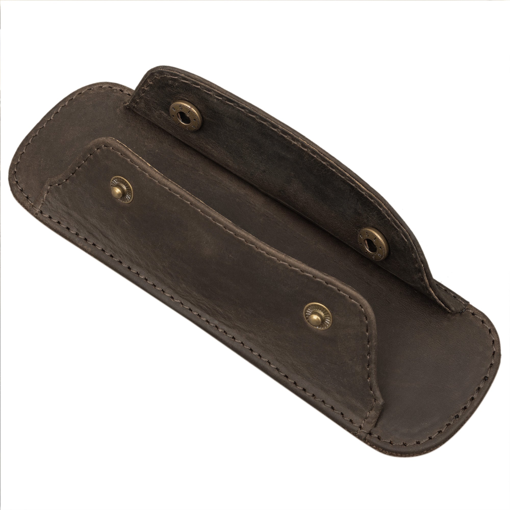 Polster Schultergurt Ledertasche dunkelbraun