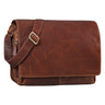 "Tom" Bolso Vintage De Cuero 15" Para Estudio, Oficina Y Universidad