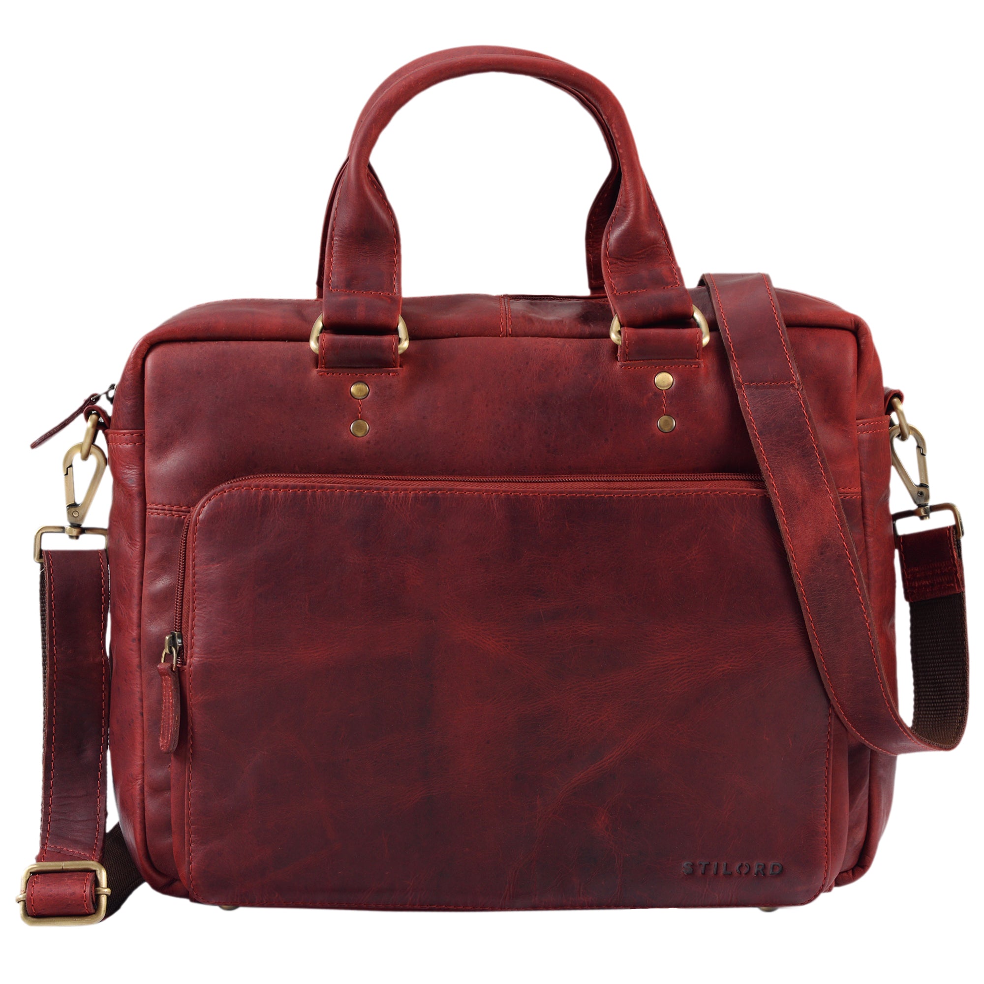 Vintage Ledertasche Herren rot