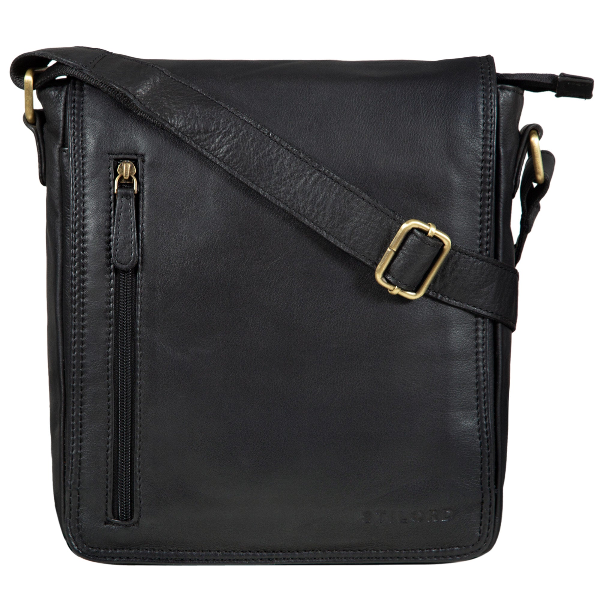 Vintage Herrentasche Leder schwarz