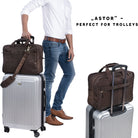 Leder Lehrertasche Vintage aufsteckbar