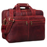 Vintage Lehrertasche echtes Leder rot