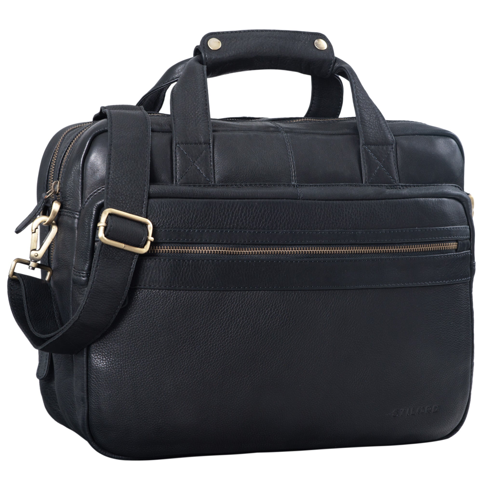 Lehrertasche Leder schwarz