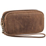 “Tiber” Cartera De Mano Para Hombre De Cuero Con Doble Compartimento