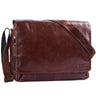 "Rick" Bolso De Cuero Para Laptop 15,6" Bandolera