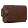 "Rick" Bolso De Cuero Para Laptop 15,6" Bandolera