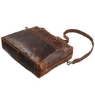 Retro Bürotasche Leder kara - braun