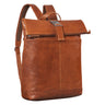 "Hudson" Mochila Vintage Rolltop Cuero con Compartimento Laptop 13,3"
