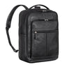 Laptoprucksack 17 Zoll Glattleder schwarz