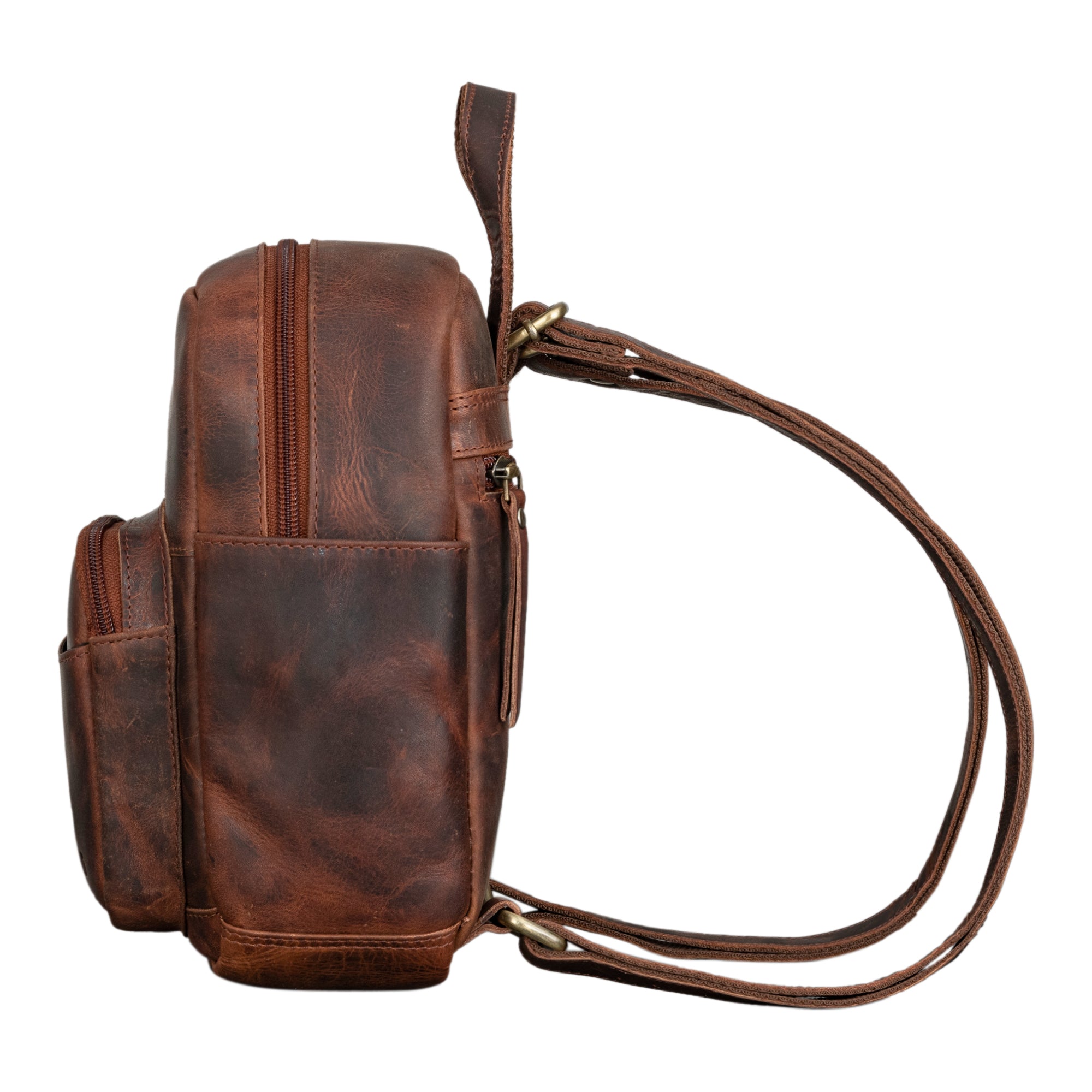 Damen Rucksack Leder braun