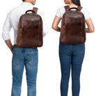 Lederrucksack Laptop 15,6 Zoll
