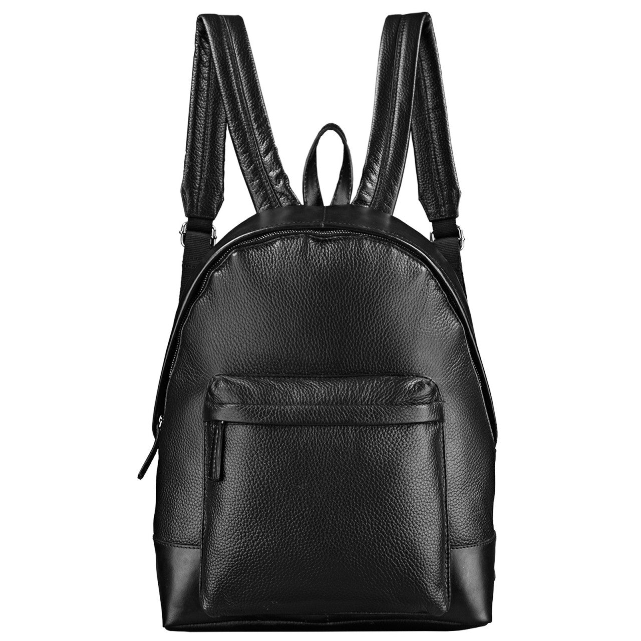 Rucksack Schwarz Leder