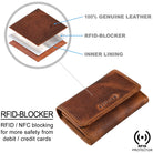 Leder Geldbörse mit RFID Schutz