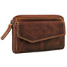 "Cruz" Llavero De Cuero Vintage Con Protección RFID Elegante