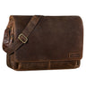 "Rick" Bolso De Cuero Para Laptop 15,6" Bandolera
