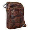 "Fiete" 2-en-1 Bolsa de Cuero Hombro y Muñeca Multifuncional Hombre