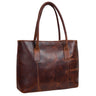 "Janita" Bolso Hombro Mujer Grande de Cuero Compartimento Laptop 15,6"