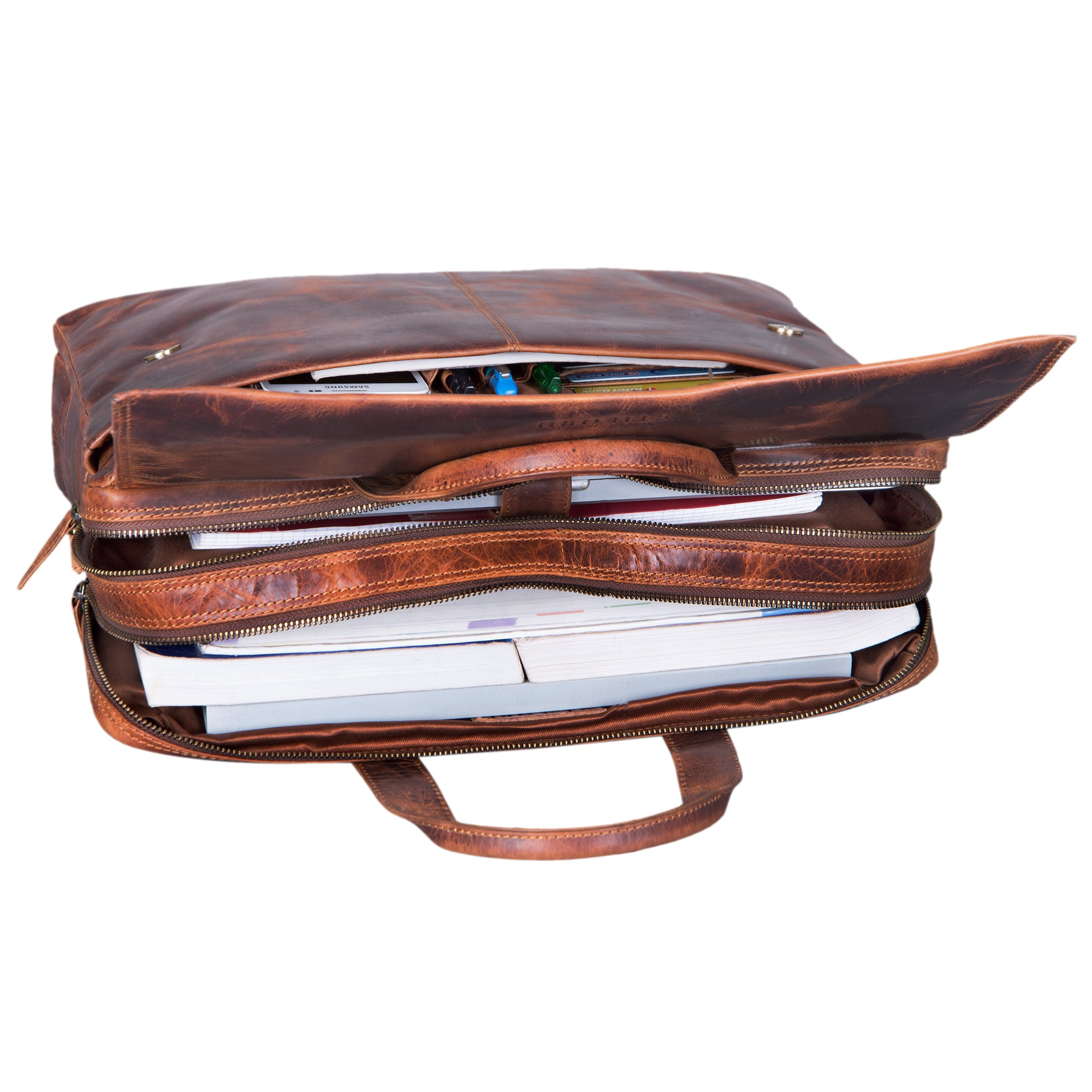 Schultertasche Männer Leder XL