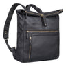 "Leya" Mochila Rolltop Señoras Cuero Impermeable, para portátil 15,6 | 16 | 17 pulgadas