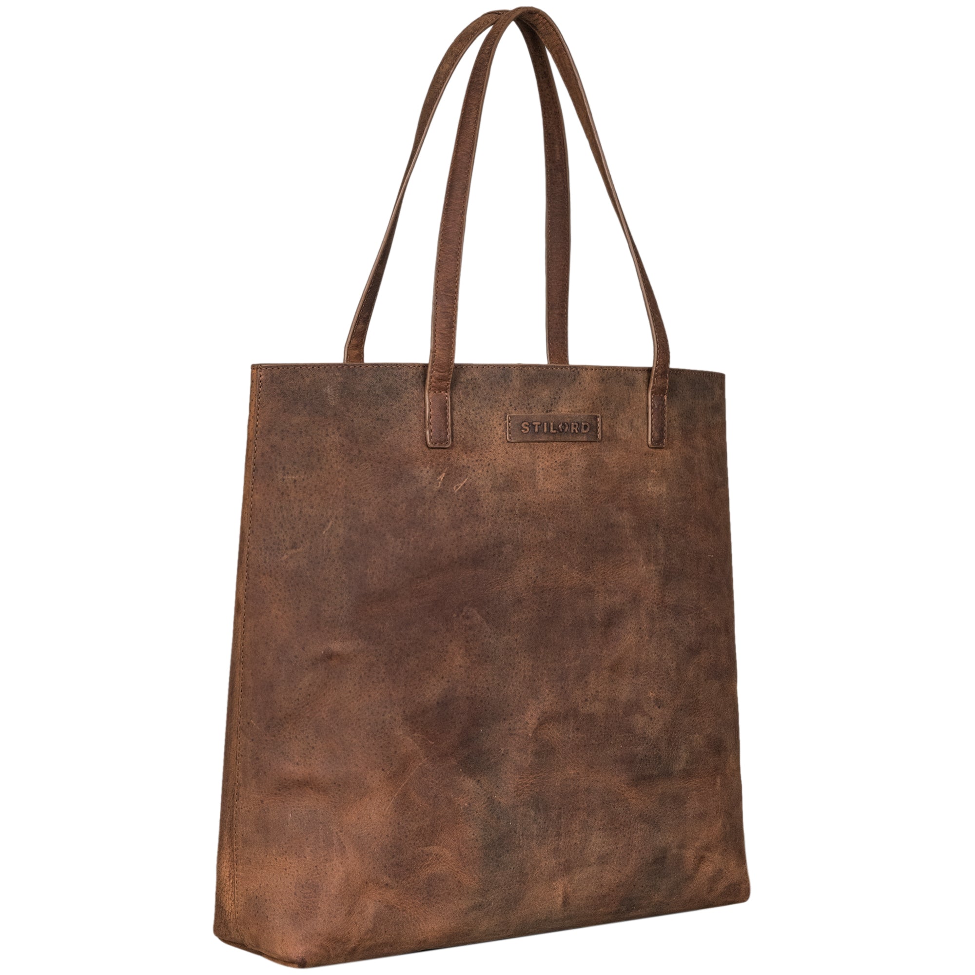 Ledertasche in Beutelform Rauleder Groß Damen