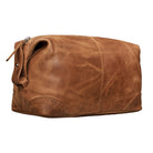Waschtasche Leder braun