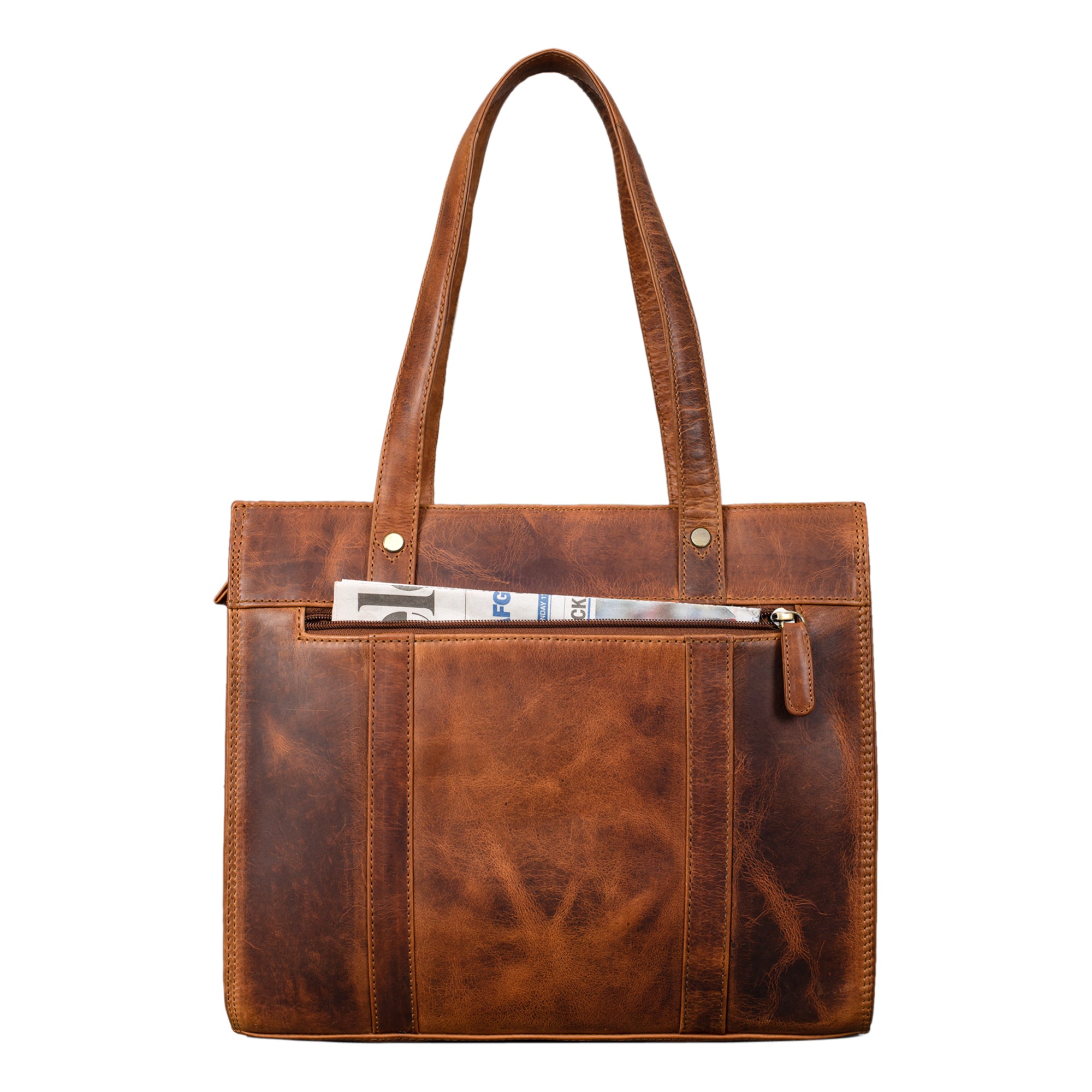 Schultertasche Damen Leder braun
