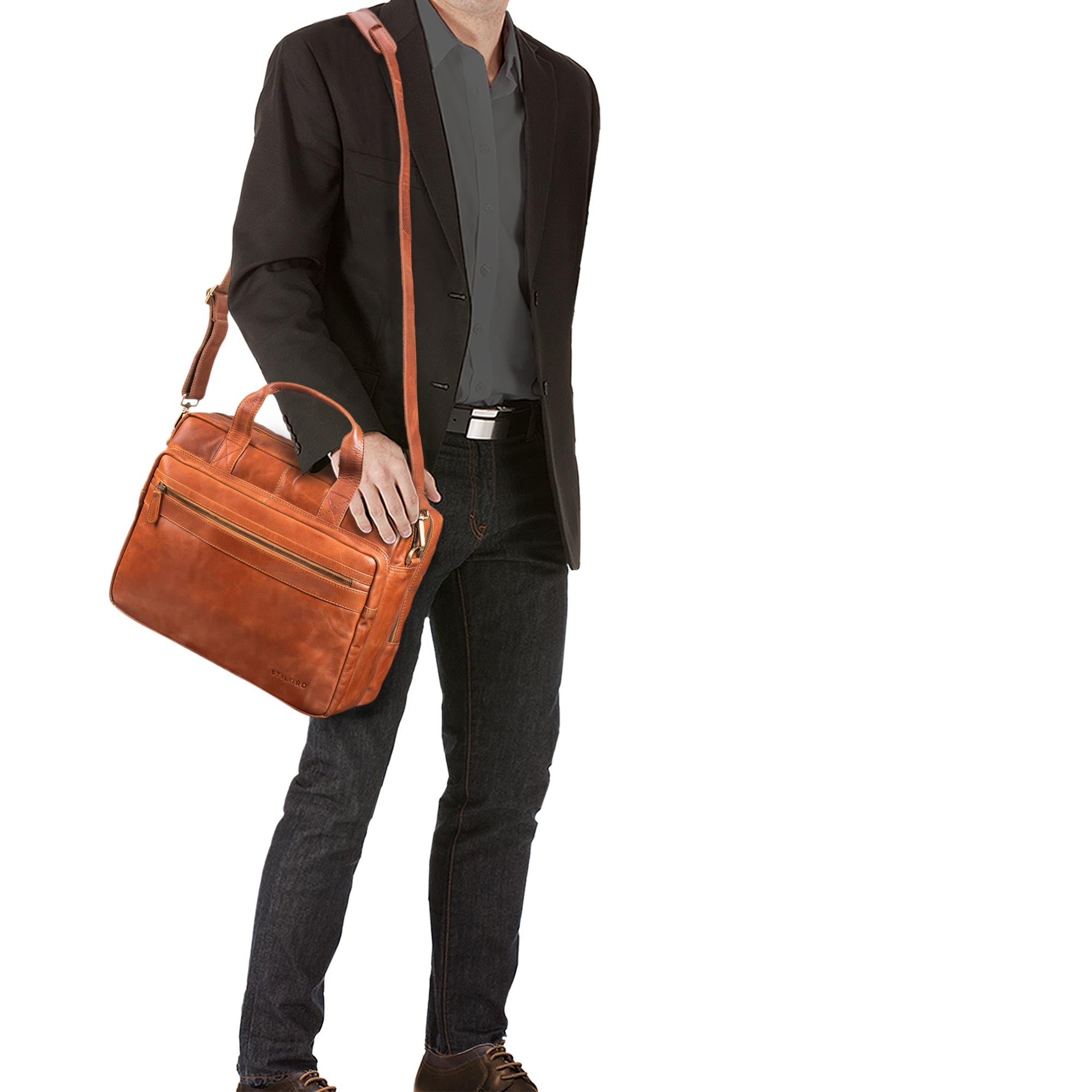 lehrertasche herren leder braun
