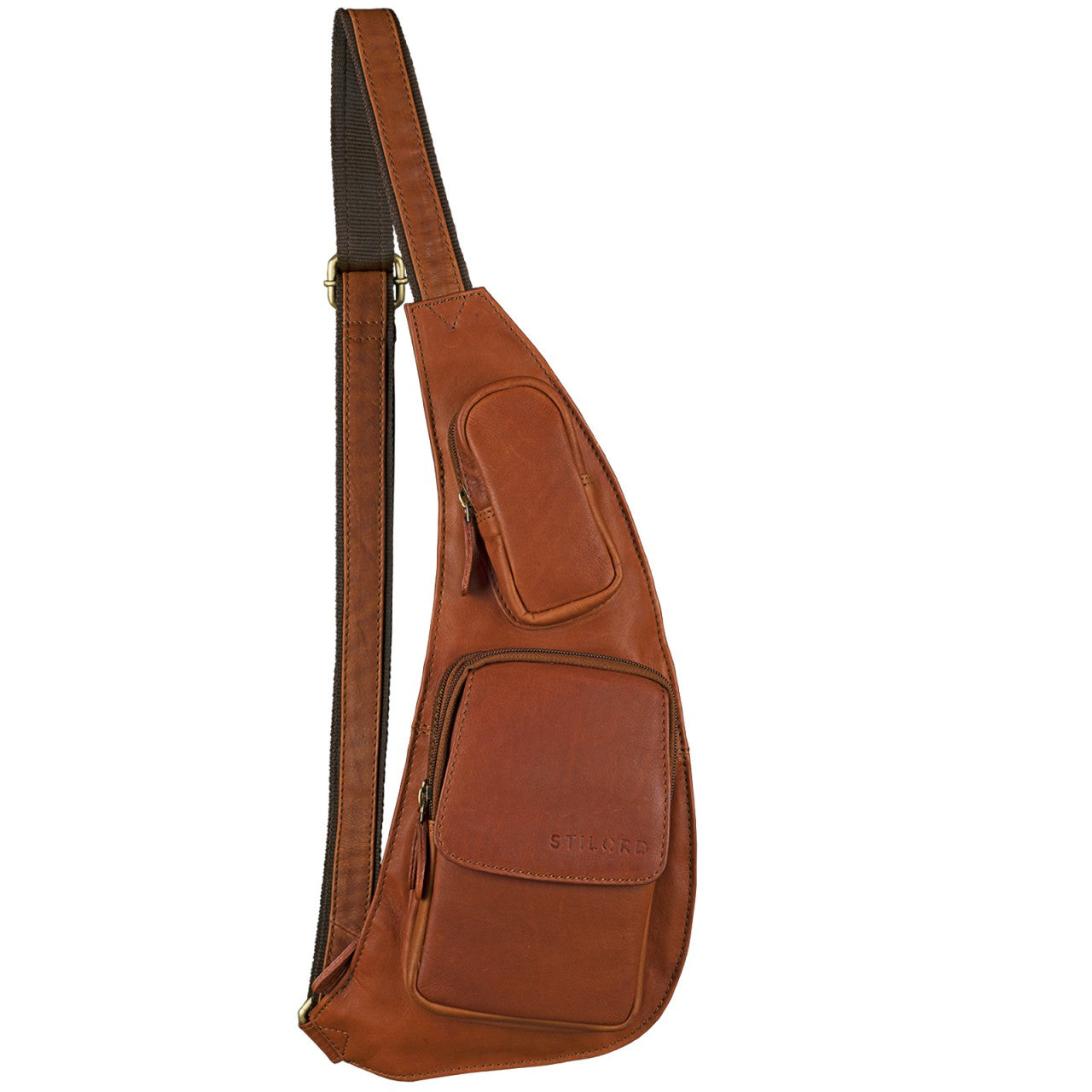 Brusttasche Leder braun
